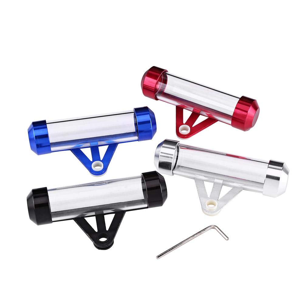 Tubo de impuestos de Motocicleta, Tubo de Disco de impuestos de Motocicleta Impermeable Universal Tubo de Disco de impuestos Seguro de Motocicleta Marco de Soporte cilíndrico(Rojo)