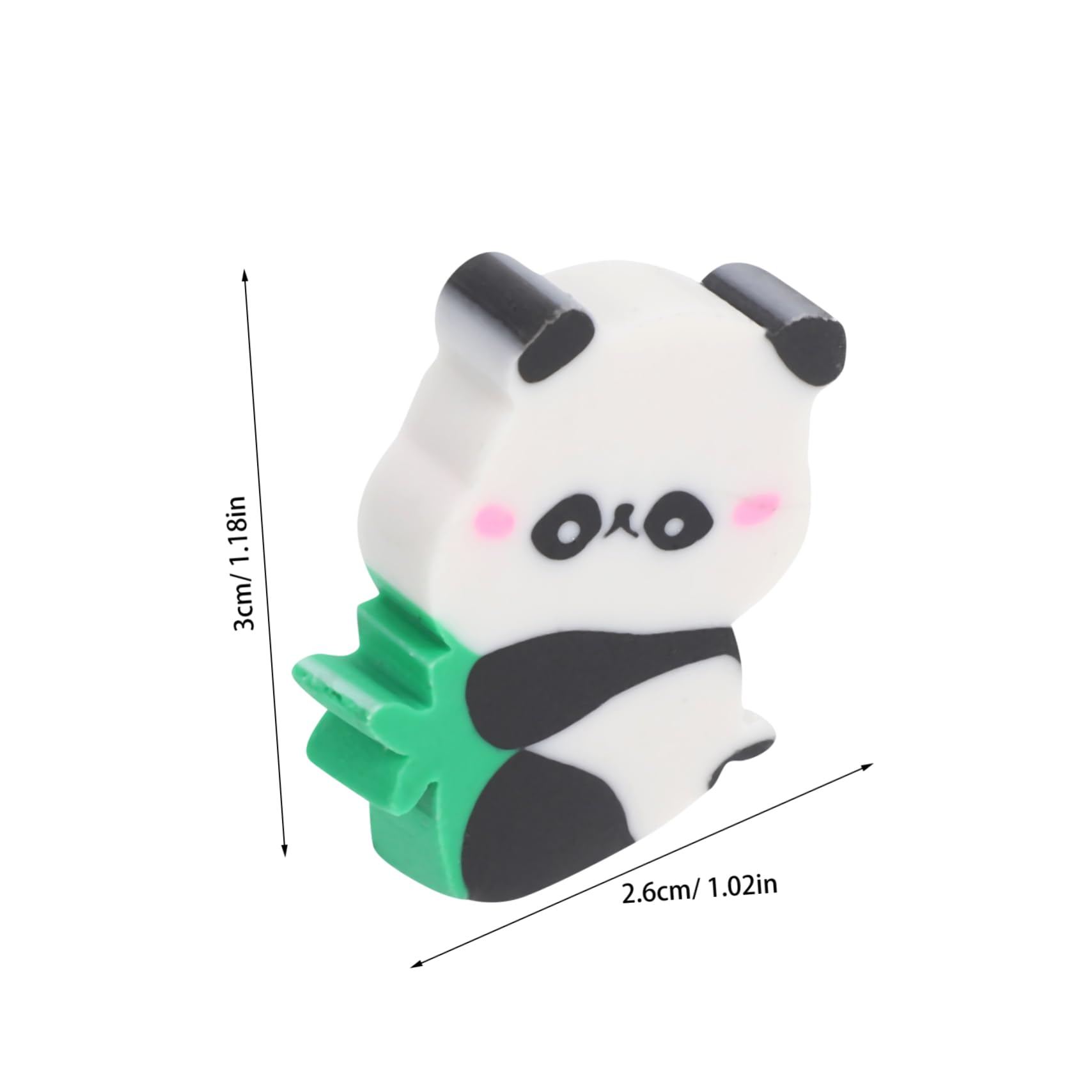 HOMSFOU 50pcs Panda Erasers School Supplies Mini Animal Erasers for Office Art