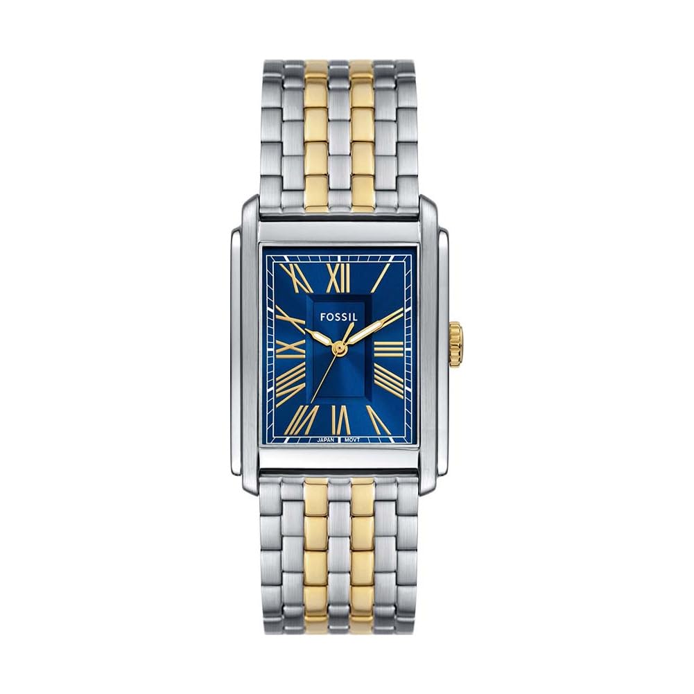 FOSSIL Orologio Carraway da uomo, Movimento al quarzo a tre lancette con cinturino in pelle o acciaio inossidabile