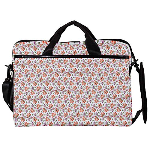 Sac à bandoulière floral pour ordinateur portable 15" du bureau au café