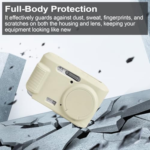 Funda de silicona para cámara Kodak PIXPRO FZ45 beige miniatura 3