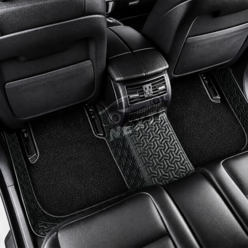 Image of NEXTA 8D Custom Floor Mats for Audi Q8 (Model 2023-2026) Full Coverage All Weather, All Season Full Black