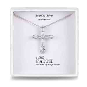 ☆TATIANA☆ Silver 925 Clear Cross Pendant NecklaceNZ1145 TATIANA☆[Silver925]Clear Cross Pendant Necklace Women 925