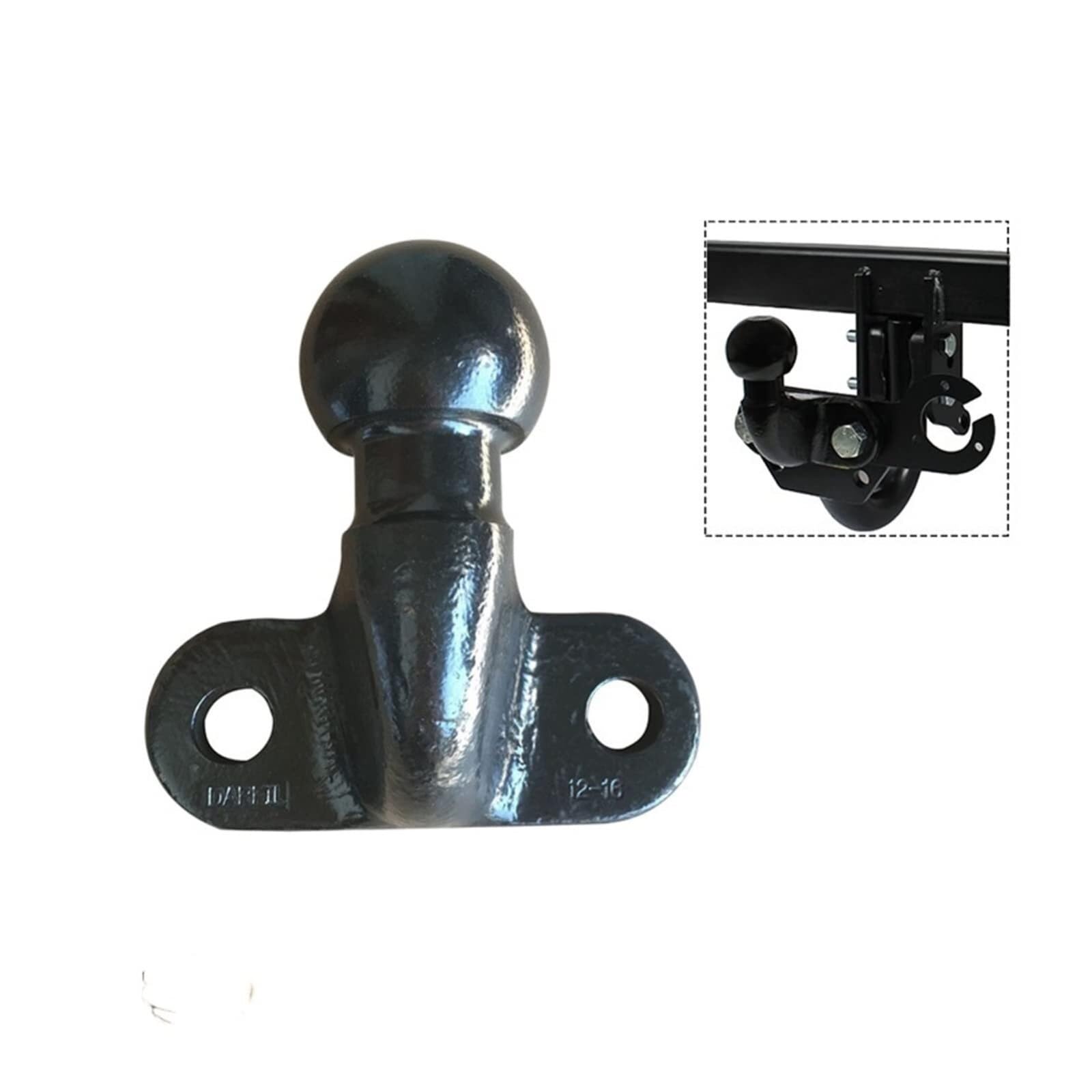 Zaczep przyczepy, Zaczep Holowniczy 50 Mm Kuty Kulowy Kula Holownicza Z Gęsią Szyją Części Do Przyczep(Black)