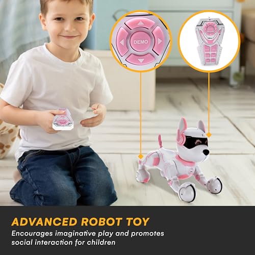 Remote Control Robot Dog Toy, Robots for Kids, Rc Dog Robot Toys for Kids 3,4,5,6,7,8,9,10 Year olds and up, Smart & Dancing Robot Toy, Imitates Animals Mini Pet Dog Robot - Image 5