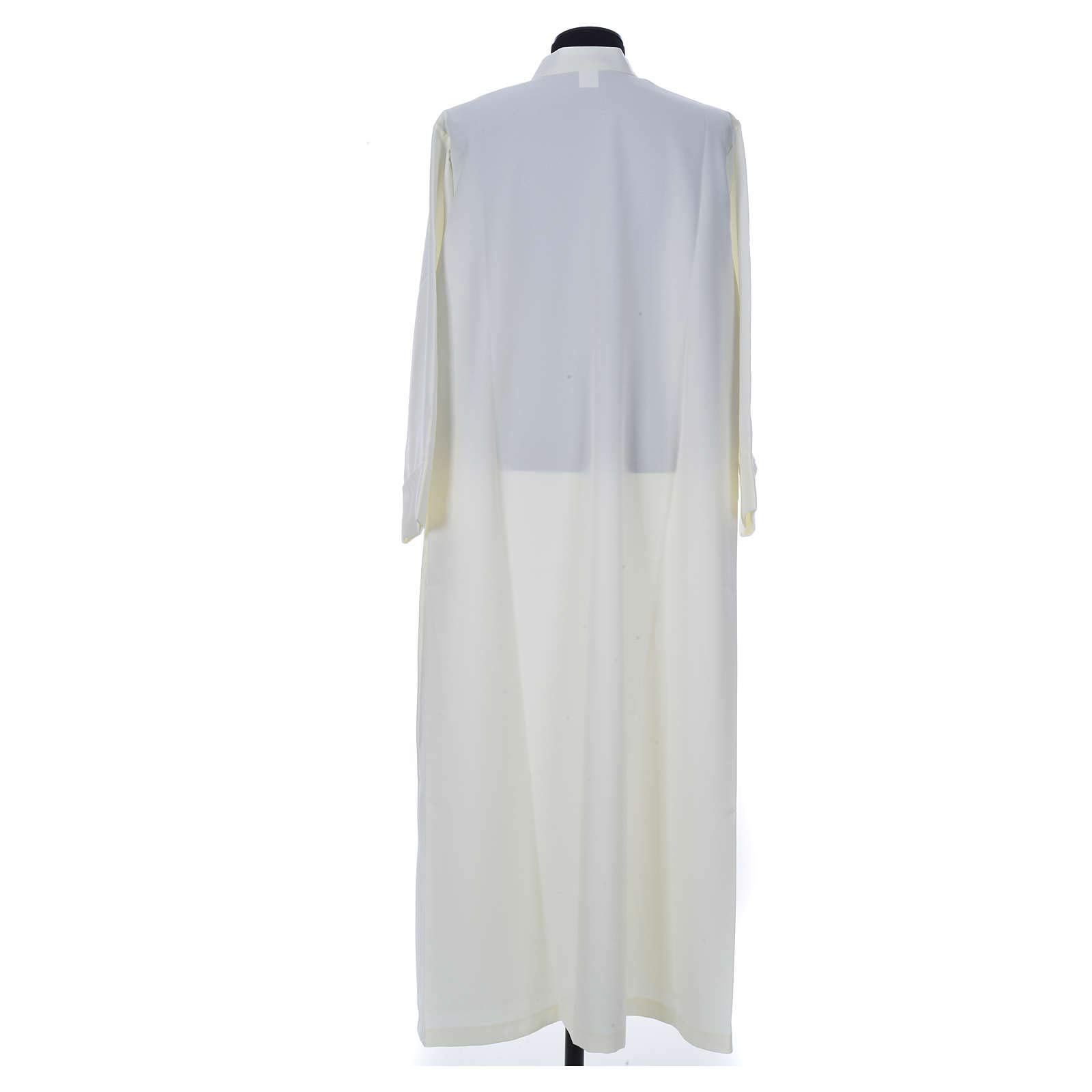 Holyart Camice avorio 100% poliestere semplice cerniera davanti