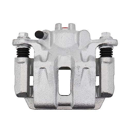 Image of Detroit Axle - 12.21 inch (313mm) Rear Drilled Brake Rotors Calipers | w /Brackets Ceramic Pads Replacement for 2005-2010 Honda Odyssey - 6pc Set