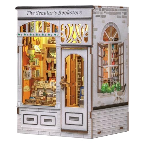 CUTEBEE Kit Book Nook per Adulti - DIY Casa Prefabbricata di Legno con Luci LED, Puzzle 3D e Supporto Libri - Regalo Creativo per Appassionati di Lettura, Decorazione per Libreria CUTEBEE Kit Book Nook per Adulti - DIY Casa Prefabbricata di Legno con Luci LED, Puzzle 3D e Supporto Libri - Regalo Creativo per Appassionati di Lettura, Decorazione per Libreria