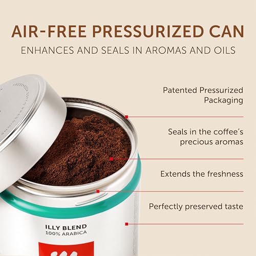 Image of illy Ground Drip Coffee, Brasile Medium Roast, 8.8oz, 6 Pack | Regenerative Agriculture, 100% Arabica, Premium Italian Coffee, Ideal for Espresso, Drip, Moka and French Press