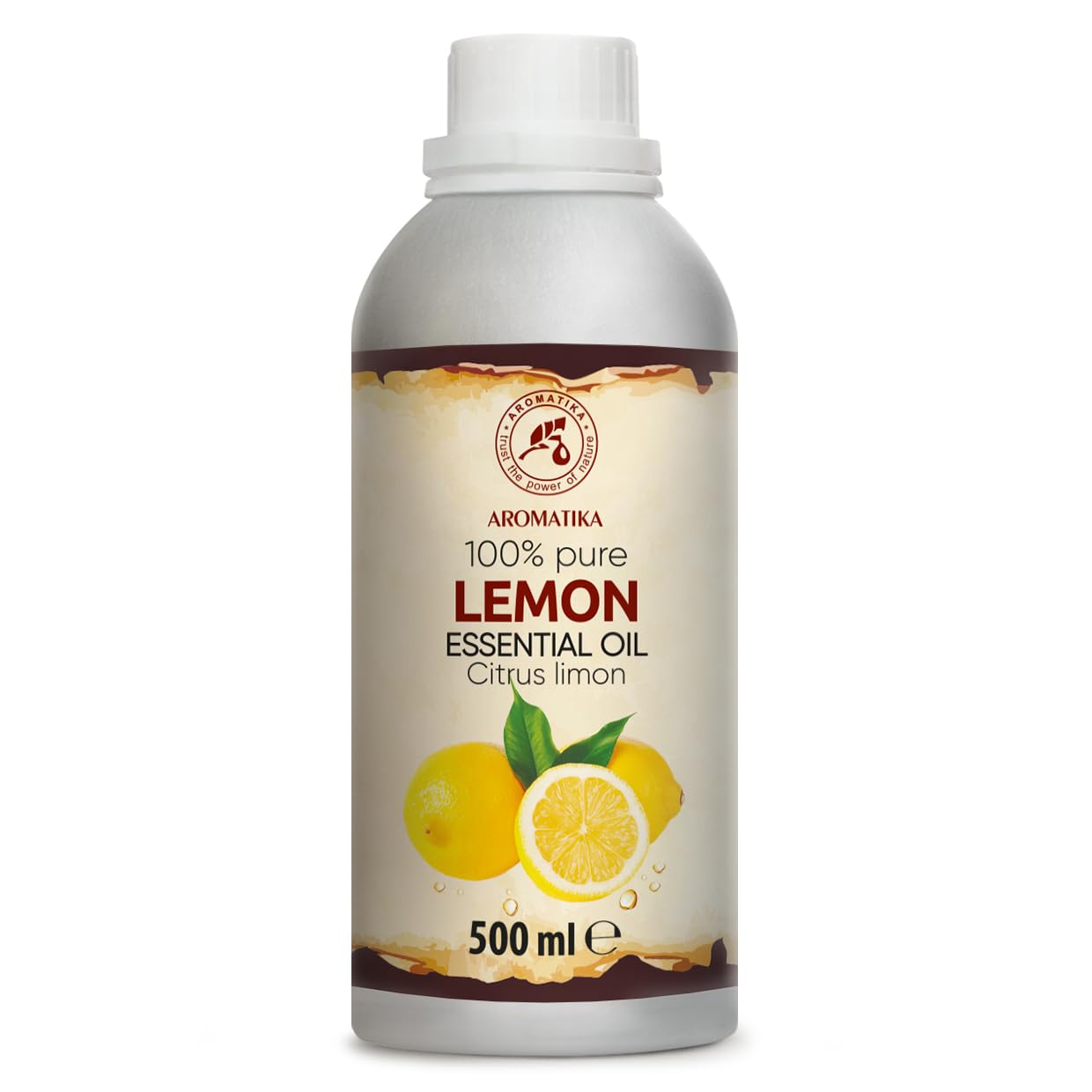 Olio essenziale di Limone 500 ml - Citrus Limon - Naturale e Puro - Olio essenziali per Diffusori - Profumi per la Casa - Saponi e Candele - Sauna - Aroma di Agrumi - Aromaterapia