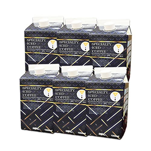 【ヒロコーヒー】ネルドリップ アイス コーヒー 1000ml ×6本【無糖】 リキッド 珈琲 ブラック