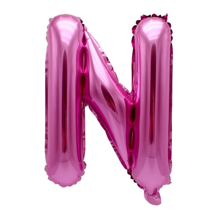 40 cm Pink Foil Balloon Letter N for Helium Filling