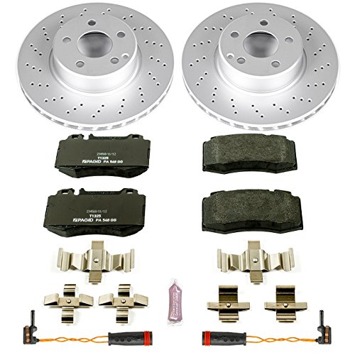 Image of Power Stop ESK2932 Front Euro-Stop Brake Kit Mercedes and 2 Front Sensor Wires For Mercedes-Benz CL500, Mercedes-Benz S, Mercedes-Benz S430, Mercedes-Benz S500 [Model Specific]