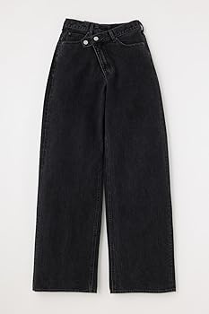 Amazon | [マウジー] CROSS WAIST WIDE STRAIGHT 010IS211-1801