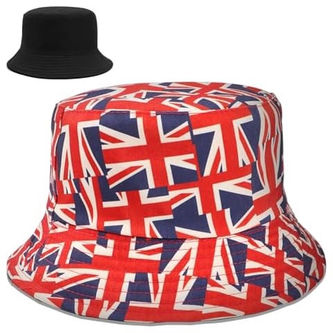 AWAVM Union Jack Reversible Bucket Hat Cover