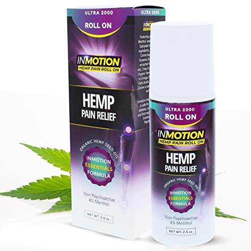 Inmotion Hemp Roll On for Pain - Premium Ultra Strength Fast Acting, Long