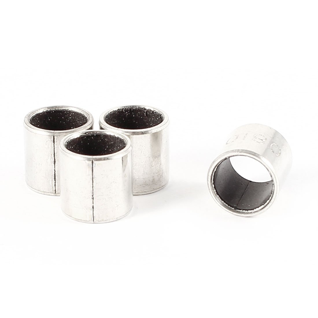 Lot De 4 Manchons Roulements Autolubrifiants Uxcell – Dimensions 15x12x10 Mm, En Métal Argenté Lisse
