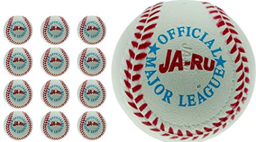 JA-RU High Bounce Sponge Balls Rubber Baseballs (12 Units) Bouncy Balls for Kids. Outdoor Sports. Baseball Practice Equipment. Bulk Party Favors, Goodie Bag Stuffers. 987-12p