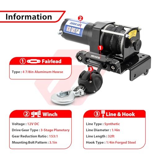 Kit de Winch Eléctrico 3000lbs WeiSen con Controlador y Montaje miniatura 5