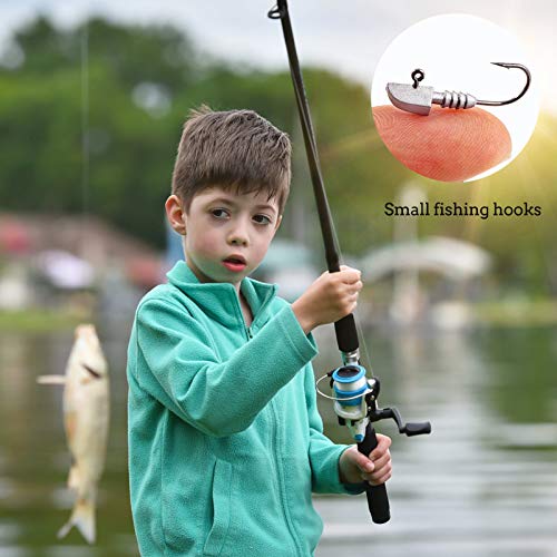 BESPORTBLE 10 peças de anzóis de pesca, gancho prático de cabeça de chumbo, gancho de isca de pesca