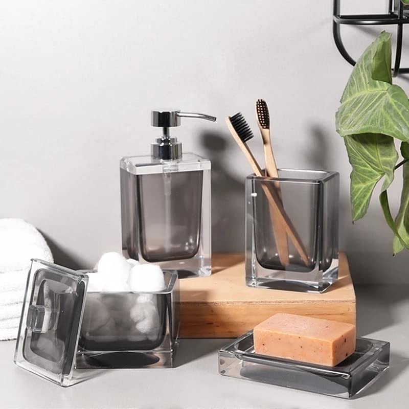 Wash Cup Resin Soap Dish Storage Box Home Supplies Hotel Products Five-piece Set Bathroom Accessories image 3