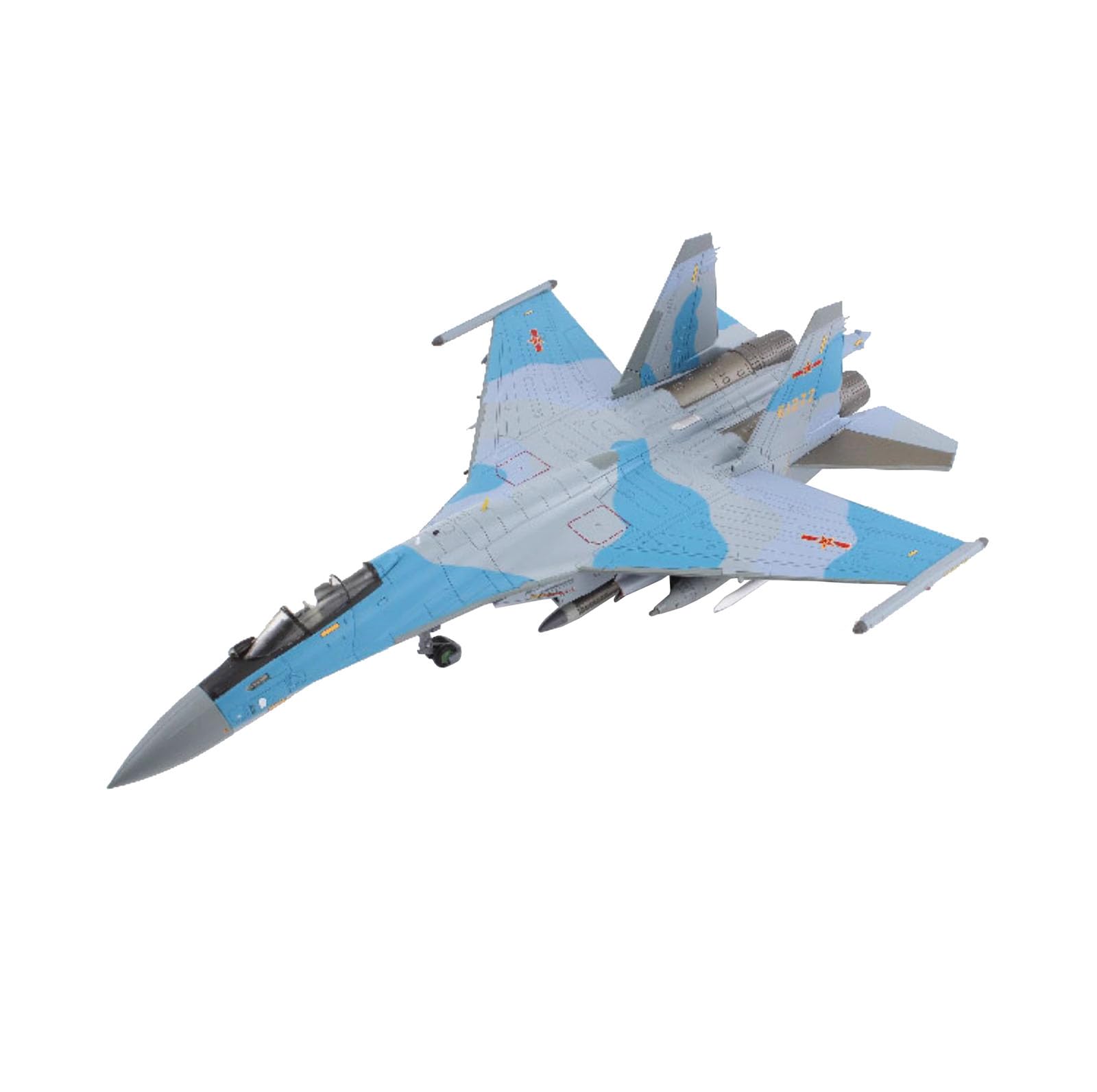 FMOCHANGMDP Military Fighter Alloy Die Cast Model, 1/72 Scale PLAAF Su-35S Flanker E South China Sea Patrol 2018 Model Toys, 12Inch x 8.4Inch