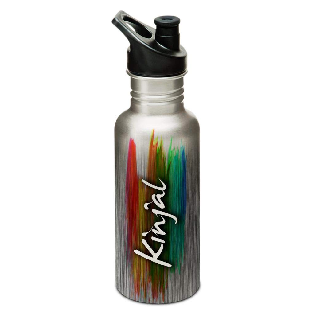 Hot Muggs® "Kinjal" Me PaintBrush Stainless Steel Sports Cap Water Bottle, 600ml