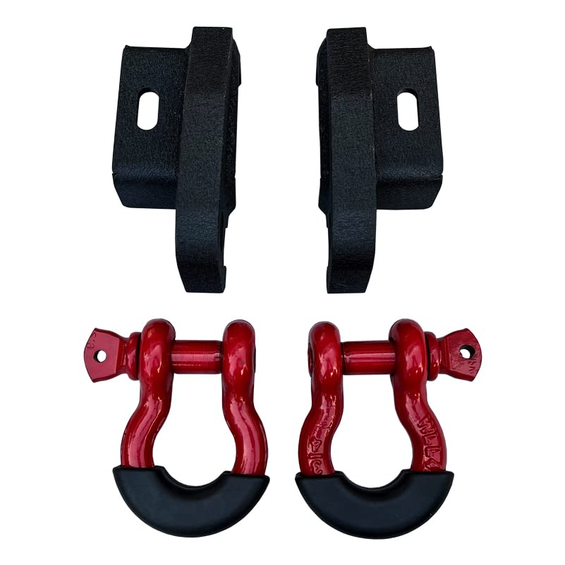 Front Demon Tow Mount Hook Bracket + D-Ring Shackles For 2009-2021 Toyota Tacoma - Foto 2