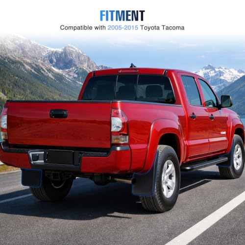 Image of Nilight Mud Flaps Splash Guards for Toyota Tacoma 2005-2015 | No Drilling Precision Fit, Heavy Duty All Weather Protection, Front & Rear Set