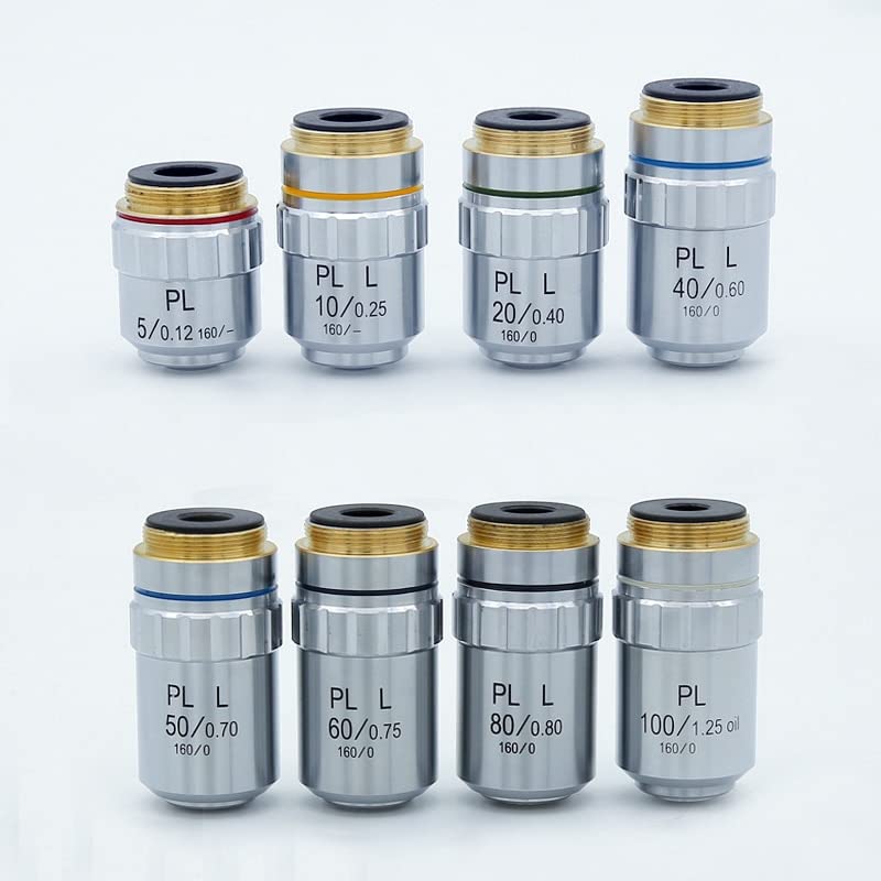 Aurorad Lente de Objetivo acromático 40X Microscopio metalográfico de Larga Distancia de Trabajo 20.2mm/RMS (Color : 50X)