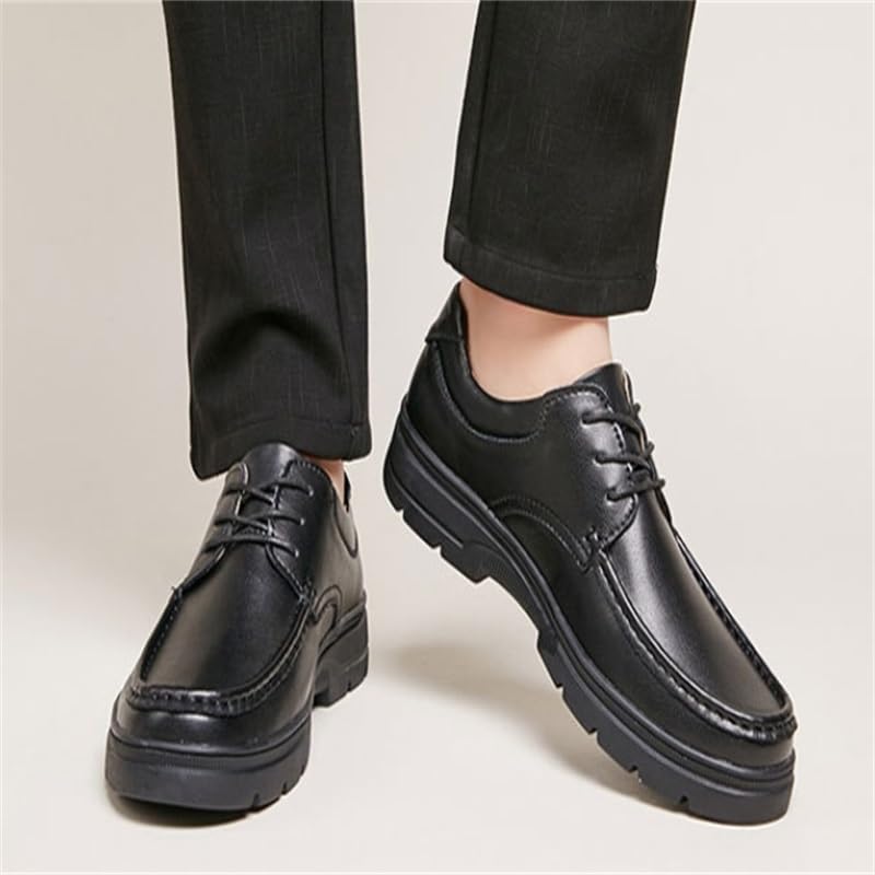 Men's Slip-on Loafers Low Top Rubber Shoes Thick Bottom Flat Heel Round Toe All-Match Casual Shoes for Men3