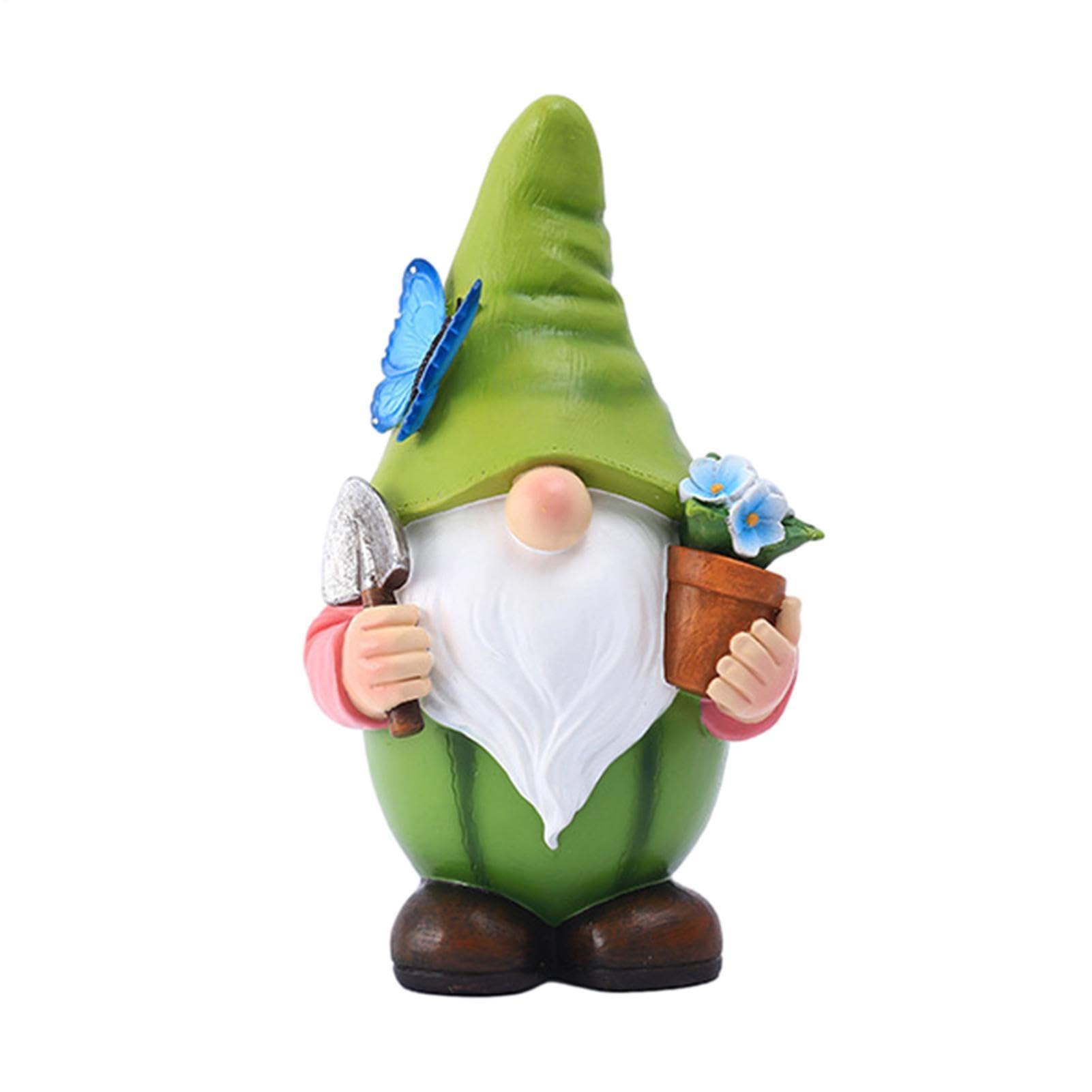 Decorativo da Giardino Statua in resina con luce solare per esposizione | Figurina Ornamentale per prato, giardino, patio, cortile, balcone, terrazza, bordo piscina, esterno