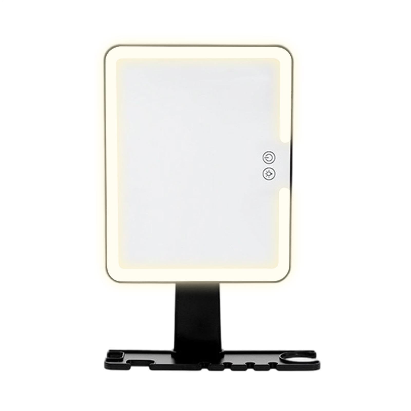 Miroir Rasage Pour Douche Anti-buée avec rangement et éclairage LED tactile