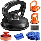 Tiantanghu Dent Puller,3 Pack Car Dent Puller Car Dent Removal Kit Suction Cup Dent Puller Dent Remover Tool and Dent Repair Kit Handle Lifter for Cars Body,Glass,Screen,Objects Moving (Black+Orange)