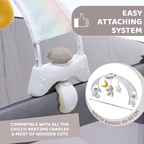 chicco 10473000000 2-in-1 regenbooglaken voor kinderbed met licht en melodieën Sky Play Arch, neutraal beige, 1 count… - Image 8
