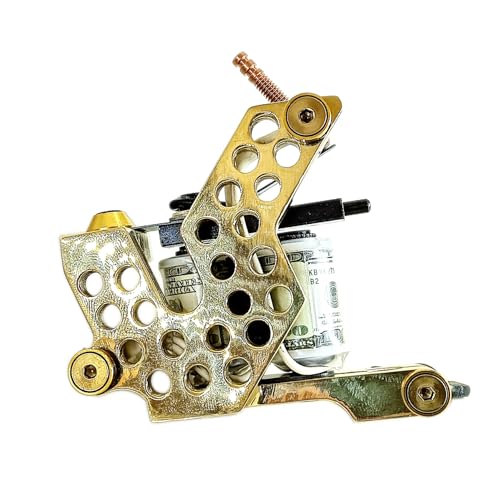 1PC BRASS TATTOO MACHINE SHADER 1.25 INCH 24AWG 10WRAPS COPPER WIRE 47UF 50V COIL NON BOBBIN US 8-32 THREAD TMB-14