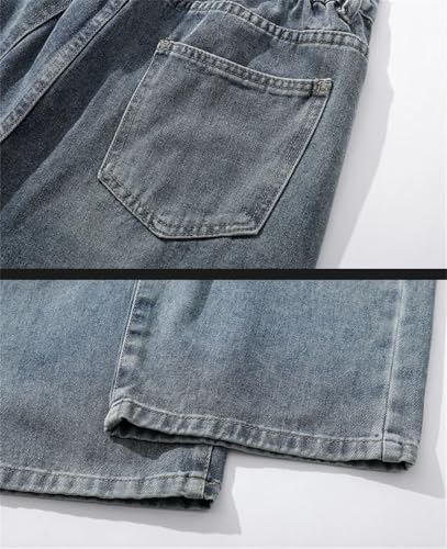 Men's Classic Draped Loose Retro Straight Slim Wide-Leg Jeans4