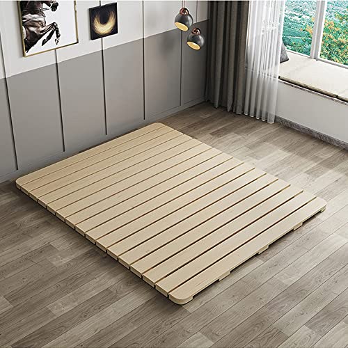 LOBOTOU Breathable Moisture-Proof Bed Plate, Guest Tatami Mat,Wood Roll-Type Slatted Bed Japanese...
