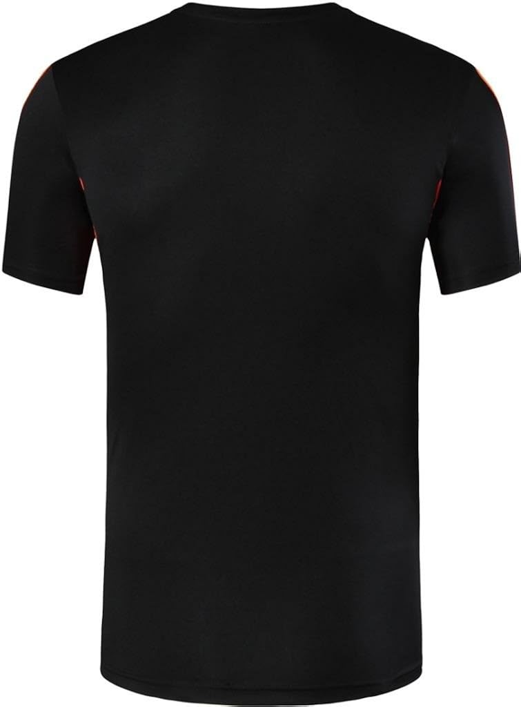 jeansian Men's Sports Quick Dry Short Sleeves T-Shirt Running Tee Sportswear LSL230 XL Lsl148_black