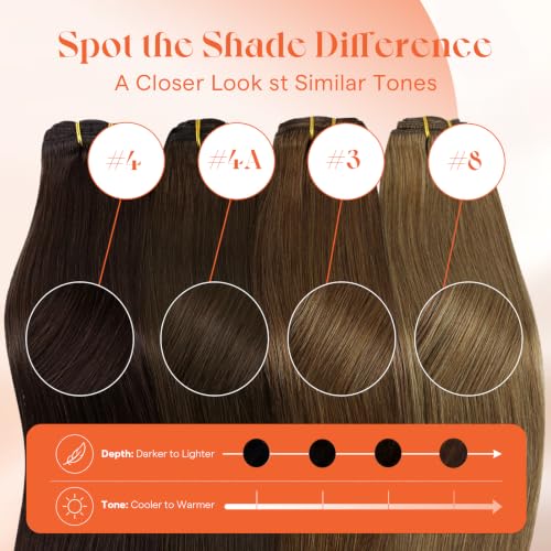 Image of Sunny Hair Clip in Hair Extensions Real Human Hair Brown 24 Inch 150g