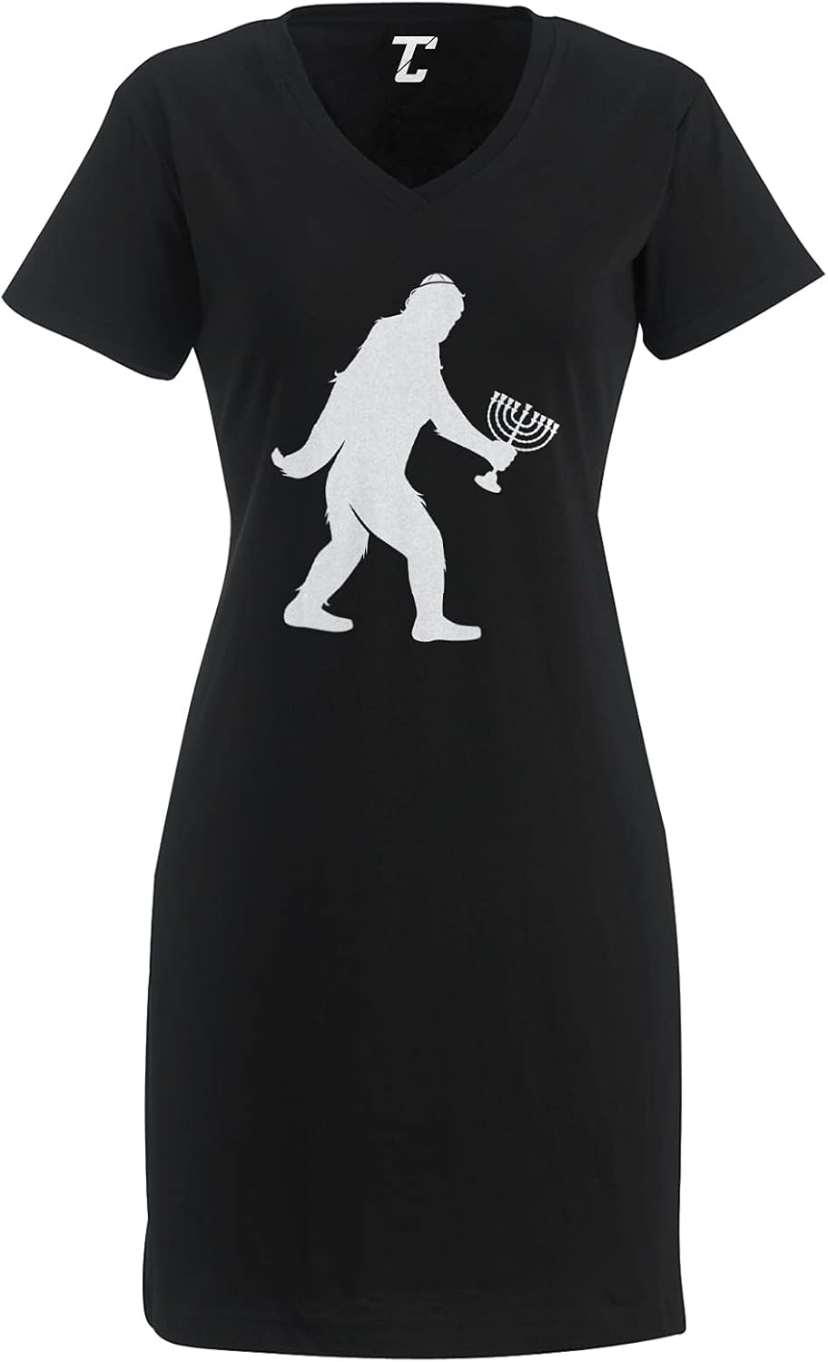Tcombo Jewish Bigfoot - Menorah Yamaka Women's Nightshirt