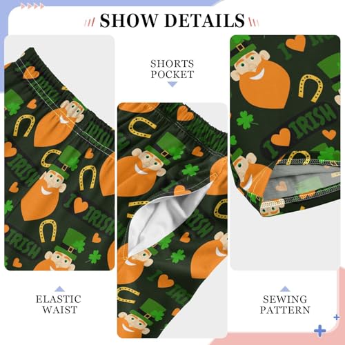 Leprechaun I Love Irish Boys Long Pants Soft Trousers Elastic Waist Kids Lounge Bottoms with Pockets S-XL4