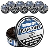 BaccOff, Original Mint Rough Cut, Premium Tobacco Free, Nicotine Free Snuff Alternative (10 Cans)