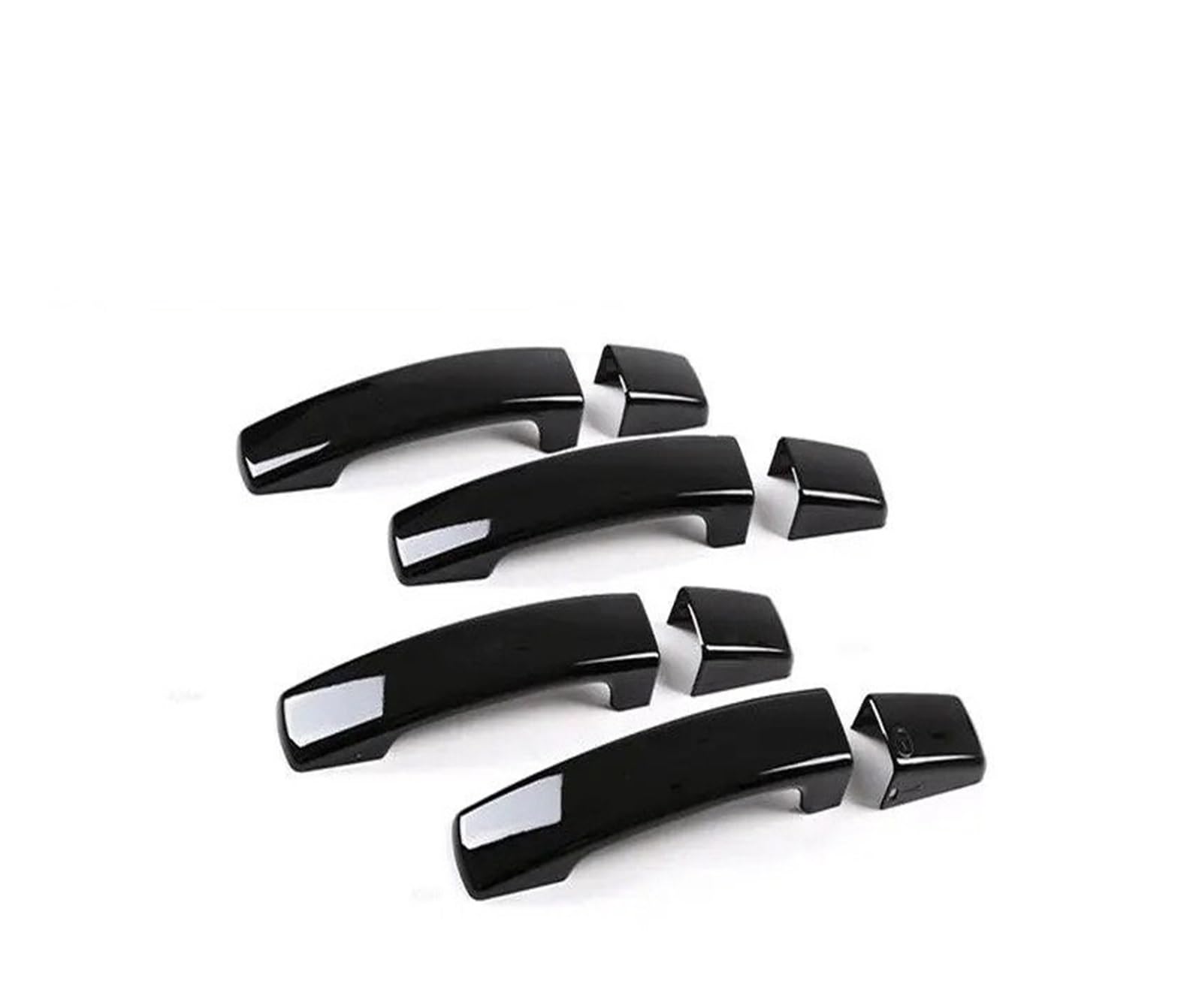 Punxdda Car Exterior Door Handle for Land for Rover LR2 2008-2010 for Range for Sport Discovery LR3 Freelander 2 Glossy Black Exterior Door Handle Pull Trim