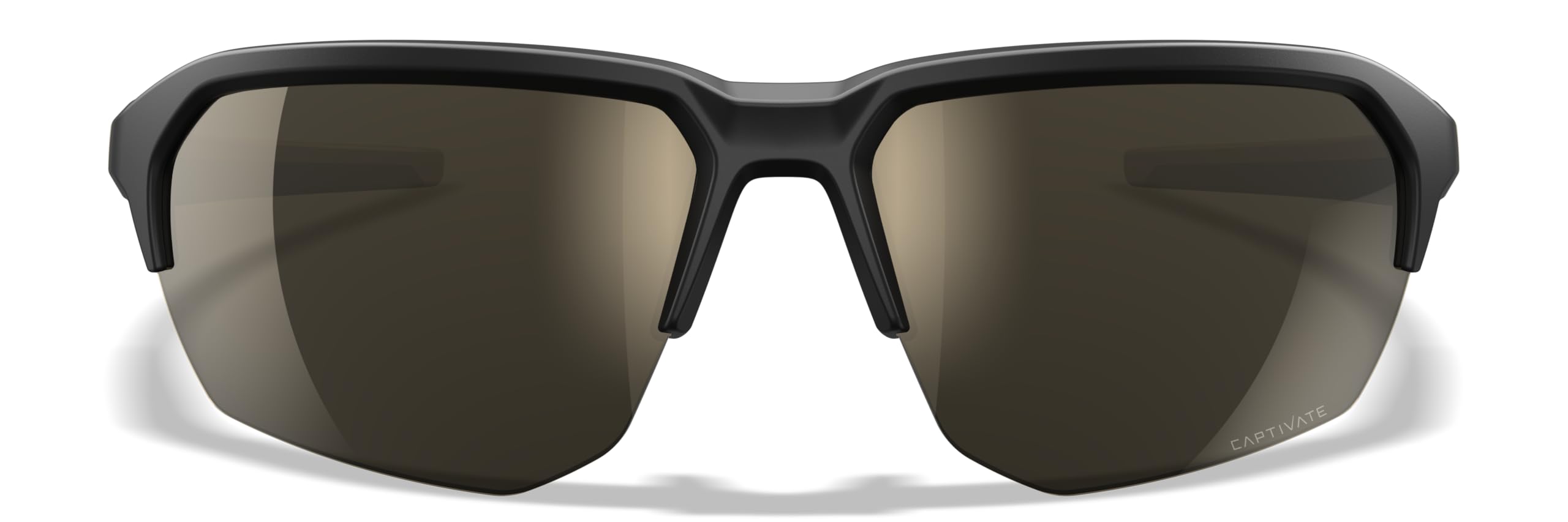 Wiley X JAKL Captivate Lunettes de soleil balistiques, lunettes de sécurité pour homme et femme, protection UV pour le tir et l'extérieur, monture noire mate et bronzée, verres miroir en tungstène
