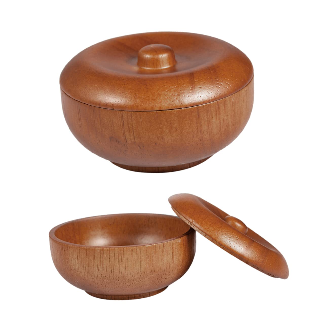 MUSISALY Shaving Bowl for Men Shave Soap Dish with Lid Wooden Shaving Bowl for Men Boy