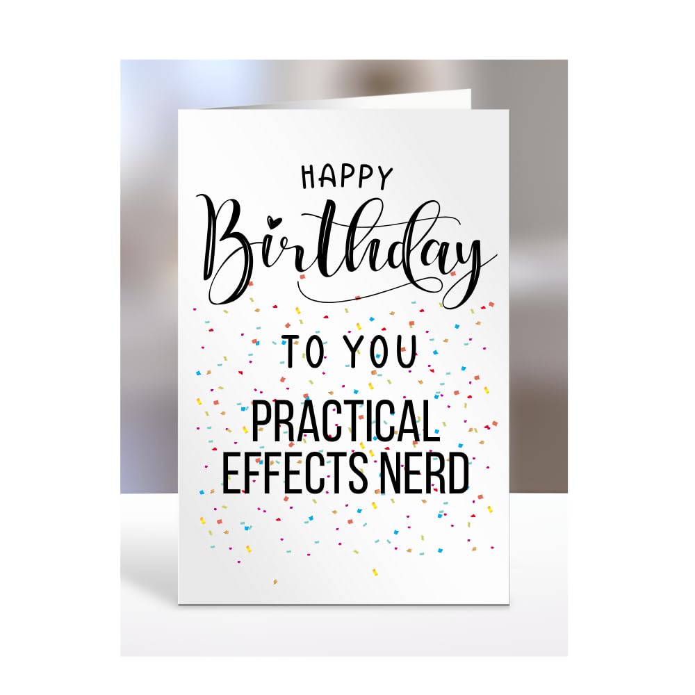 Happy Birthday To You Practical Effects Nerd Card, Gifts for Men, Women, Presents for Man, Woman or Person, Greetings Card, Funny, Joke, Silly, Gag, A5-127b_22 — image 1
