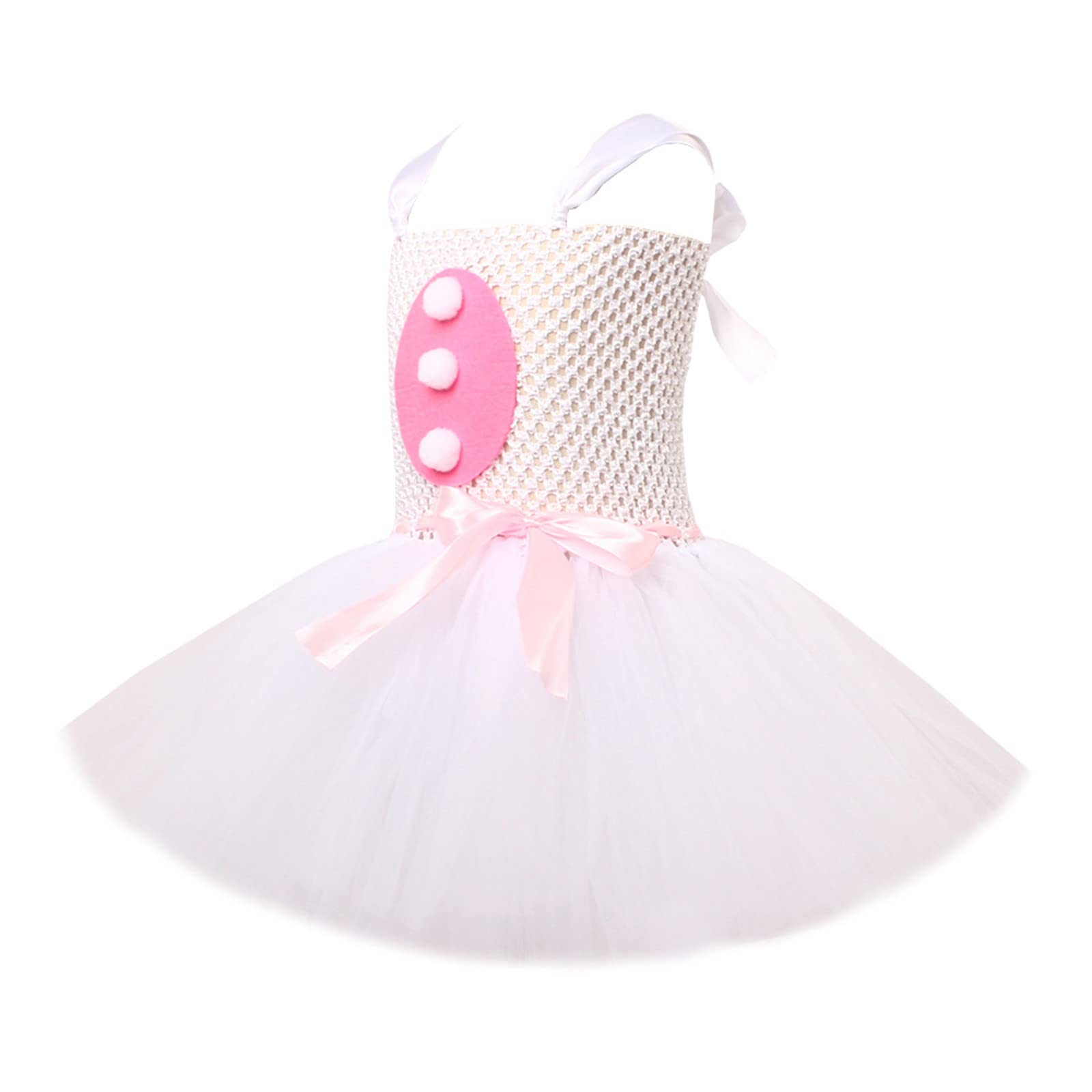 Toddler Baby Girl Easter Outfits Princess Dresses Ruffle Sleeveless Headband Custume Party Dresses Comfort Soft Spring White