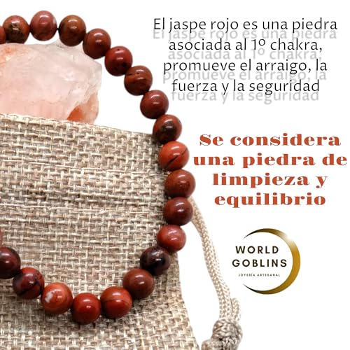 Pulsera Tibetana Jaspe Rojo Elástica 510CcoCeFXL. SL1000