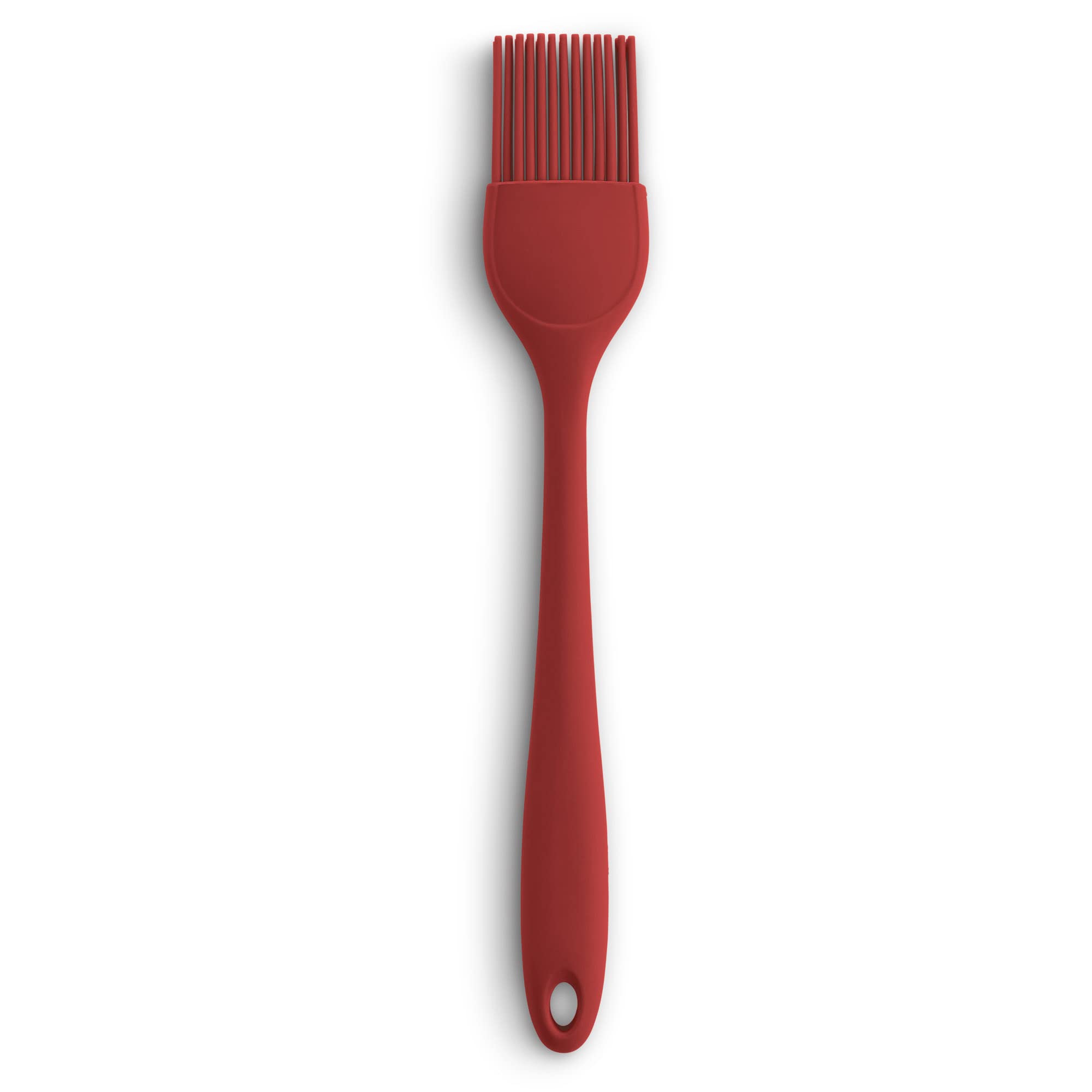 Mrs. Anderson’s Baking Silicone Basting Brushes, Non-Stick, Heat Safe, Shed-Proof Bristles, Red